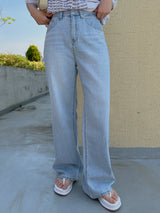 リネンワイドデニムパンツ / no.5166 Linen Wide Denim Pants
