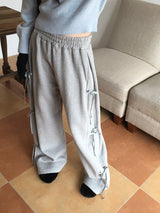 [Sheep fleece] Sento balloon side ribbon juli pants
