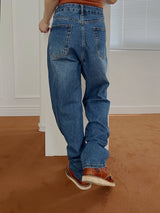 アンバランスラップデニムパンツ / Unbalance Wrap Denim Pants (3color)