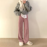 ベロアコーデュロイストレートトレーニングパンツ