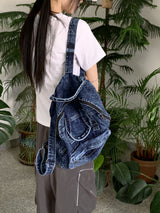 チャピンスクエアウォッシングデニムバックパック / Chaffin Square Washed Denim Backpack