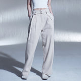 リネンベルトワンタックワイドパンツ / LINEN BELT ONE-TUCK WIDE PANTS (BG)