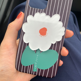 ホワイトフラワーiPhoneケース+スマホグリップ/[SET]Leaf series : whiteflower phonecase + griptok