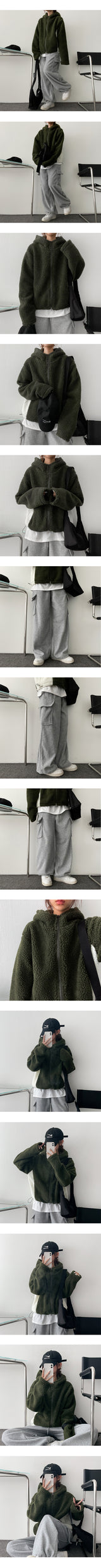 [Fleece] Winds cargo wide banding sweat pants