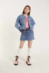 ローカットヘムスカート/RAW CUT HEM SKIRT