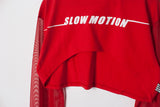 ミッションシースルークロップTシャツ/TOP(8193) motion see-through crop Tee
