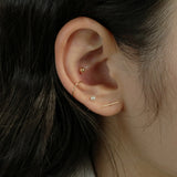 [シングルピアス] 14K ゴールドボールピアス/[single piercing] 14K GOLD BALL PIERCING (3mm)