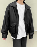ビーガンレザーポケットジャンパー / Vegan Leather Pocket Jumper