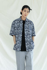 プレイン 1/2 シャツ / PLAIN PAISLEY 1/2 SHIRT NAVY