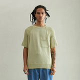 オーガニックコットンハーフスリーブニット/ORGANIC COTTON HALF SLEEVE KNIT (PISTACHIO)