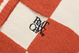チェッカーボードテリーカーディガン/CHECKER BOARD TERRY CARDIGAN_ORANGE