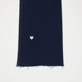 ワイドフィットハートシェープ刺繡ジーンズ/WIDE FIT HEART SHAPE EMBROIDERY JEAN [6887]