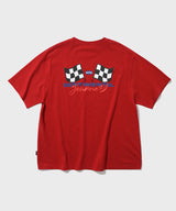 レーシングフラッグTシャツ/Racing Flag Tee (Deep Red)