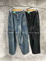 Rough Cargo Denim Wide Pants