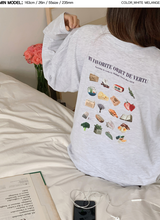 オブジェクトプリンティングオーバーフィット長袖Tシャツ