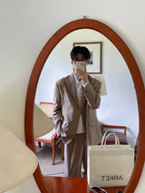 Autumn mute set up wide pants