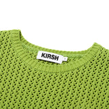 スモールチェリーニット半袖Tシャツ / UNI SMALL CHERRY SHORT SLEEVED KNIT KS [GREEN]