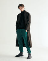 UNISEX FAKE NUBUCK MAXI COAT M - DARK BROWN (6636063096950)