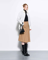 DOZI - Pinched Stripe Oversized Shirts _ Ivory