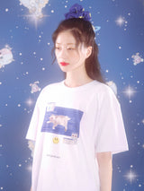 0 1 blue screen t-shirt - WHITE (6567586070646)