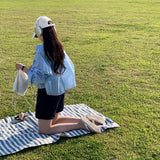 サンデールーズフィットクロップガーゼシャツ
