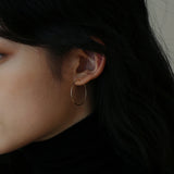 14K GOLD 27MM PIPE RING EARRING (6680545198198)