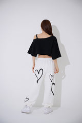 アンフッテッドオフショルダークロップTシャツ / TOP(9363) Unfooted Off Shoulder Crop