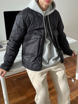 ASCLO Two Pocket Quilting Cardigan Jacket (2color)