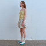 ラッフルヘムショーツ (ウォールペーパー) / RUFFLE HEM SHORTS, BEIGE (WALL PAPER)