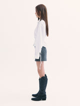 Leona shirring shirts WHITE
