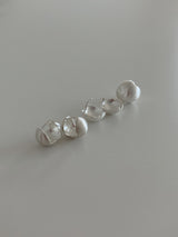 [92.5silver] マットサークルワンタッチピアス