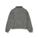Overfit Hound Tooth Knit Anorak [BLACK] (6618825392246)