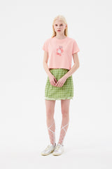 ウィッティバニートムボーイクロップTシャツ / WITTY BUNNY TOMBOY CROP T-SHIRT [SALMON]