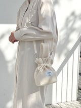 Ribbed fabric New string mini bag