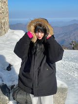 Snowy mountain fur jumper 