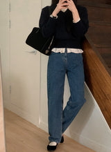 Winter Denim Straight Pants