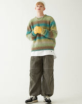 グラデーションセーター/GRADATION SWEATER GREEN YELLOW
