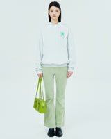 SMALL ROMAN TYPO LOGO HOODIE-WHITE MELANGE (6680880119926)