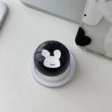 [Bead]Black Bigmochi Rabbit Magsafe Phone Case Tok Set