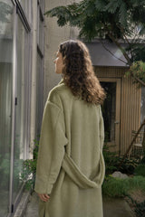 フェイクファーロングコート/FAKE FUR LONG COAT_GREEN TEA