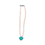 ミントハートグラスパールネックレス / MiNT HEART GLASS PEARL NECKLACE #98