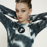 Tie-dye Cupid Knit [Black&White] (6592682328182)