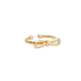 [925 SILVER] Ribbon knots Open ring
