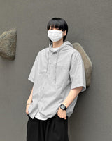 テンセルフードシャツ / Tencel Hooded shirt