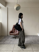 パオンツーポケットストリングキャンバスコットンバックパック / Paon Two-Pocket String Canvas Cotton Backpack