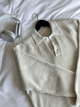 ハチボタンカラーニットウェア / LMN Hachi Button Collar Knitwear (7 colors)