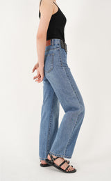 ミディアムストレートデニムパンツ / MEDIUM BLUE STRAIGHT DENIM PANTS [16626]