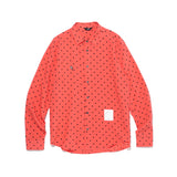オーバーフィットドットプリントシャツ/OVERFIT DOT PRINT SHIRT-DEEP RED