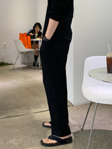 ニューゲントオーシャンアイスプリーツセットアップロングワイドパンツ / New Gent Ocean Ice Pleats Set-up Long Wide Pants (2 colors)