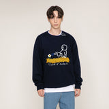 [UNISEX] Human Water The Flower White Clip Sweatshirt (6655517098102)